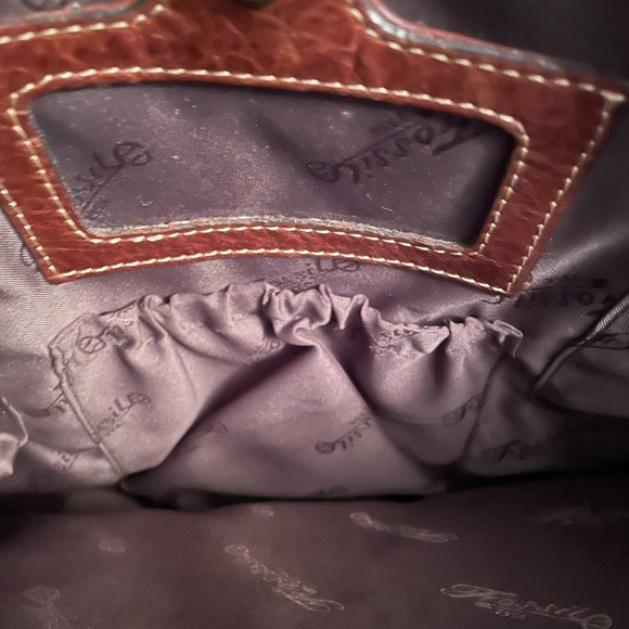 Fossil chocolate brown leather tote - Picture 12 of 16